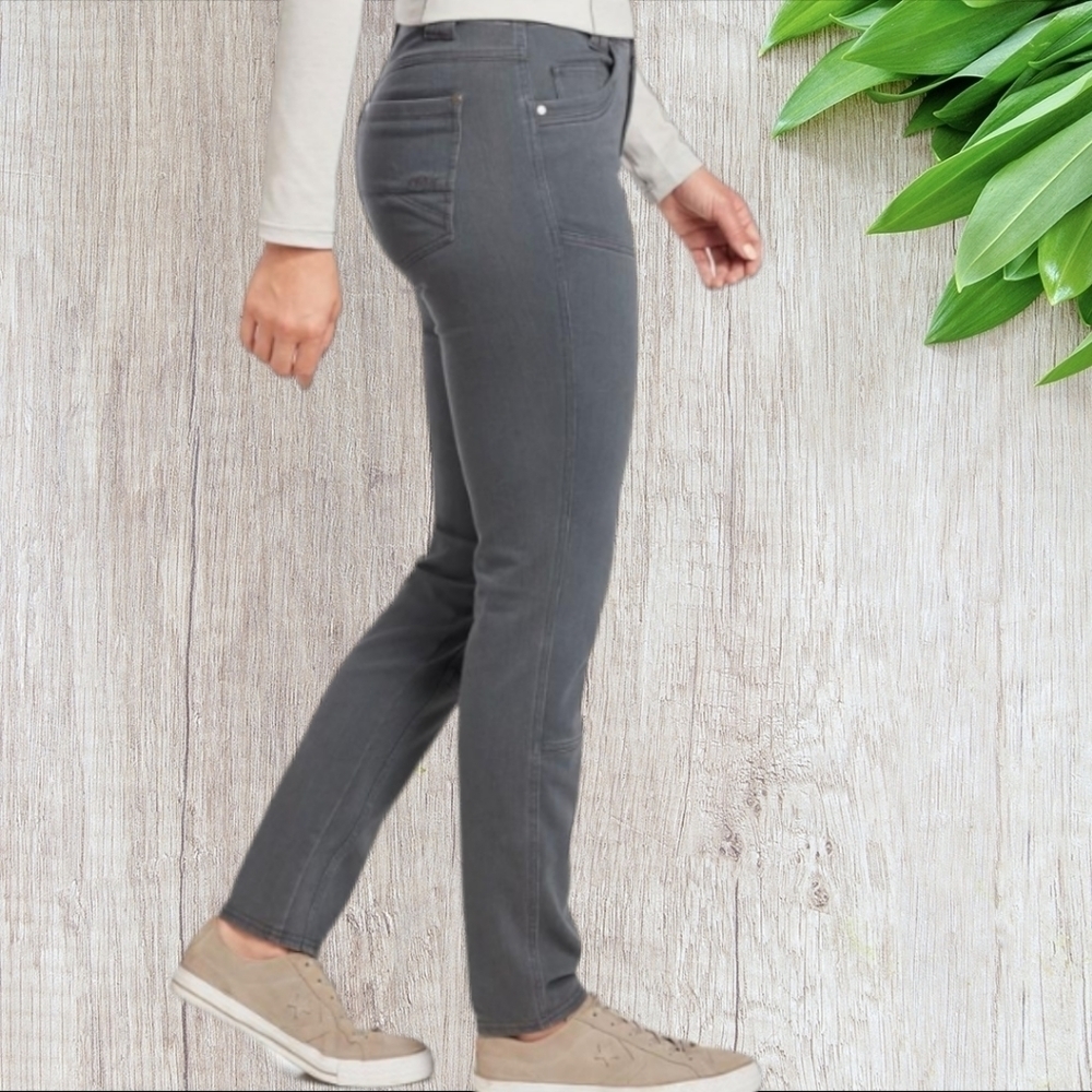 KUHL Danzr Kraftwerk Work Jeans Gray/ Alloy Skinny Jeans Size 10 New with Tags - Picture 3 of 12